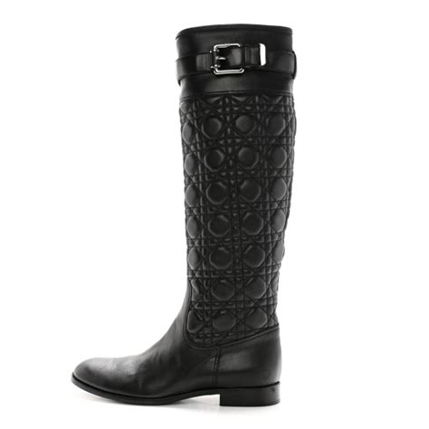 dior boots cannage 2006|CHRISTIAN DIOR Calfskin Cannage Tall Riding Boots 38.5.